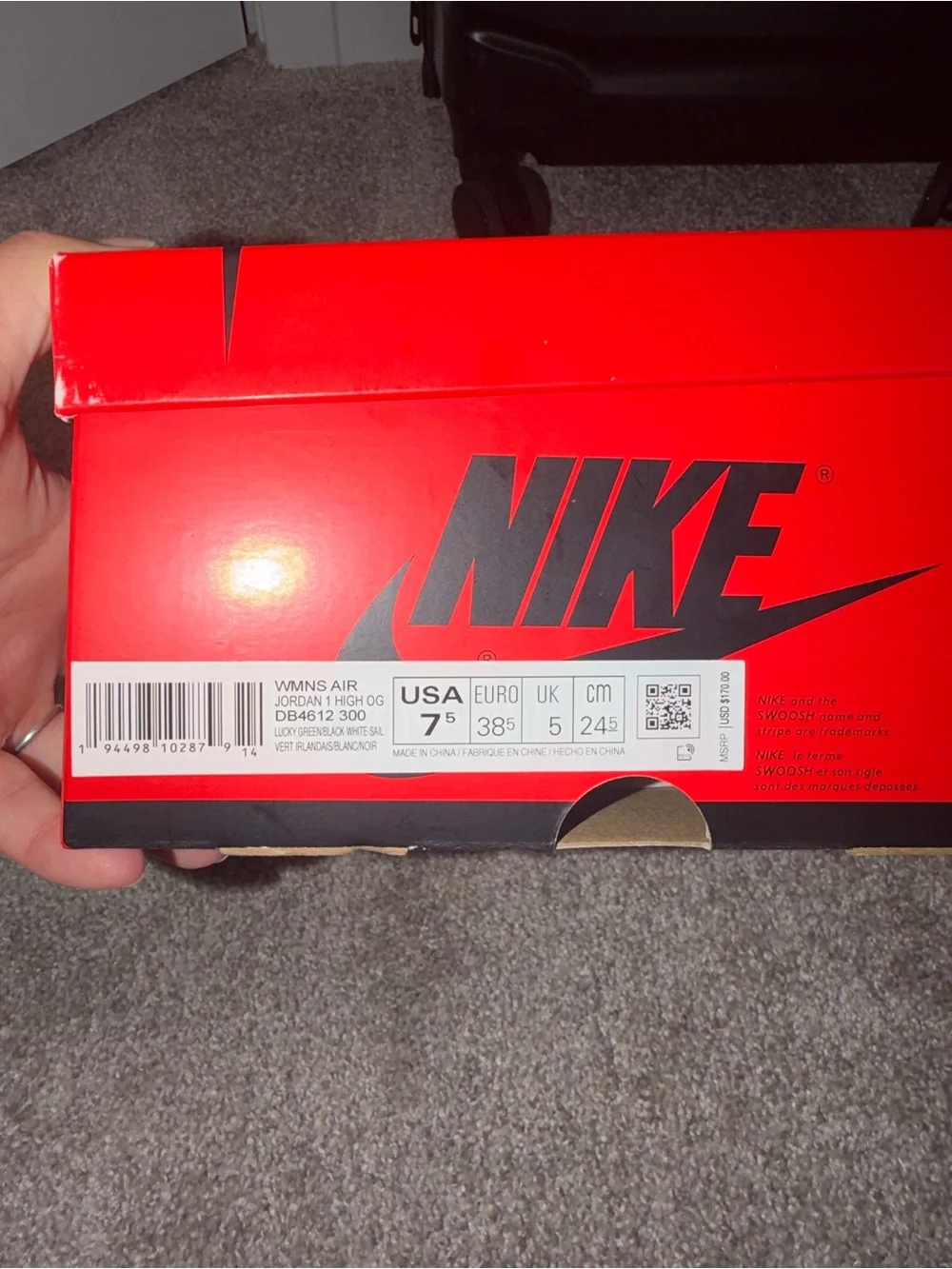 Nike Jordan 1 lucky green